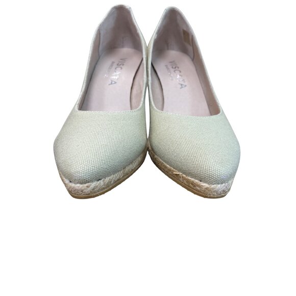 Viscata Barcelona Green Espadrille Wedge Shoes heels Size 39/8 SKU 9242 - Picture 10 of 12